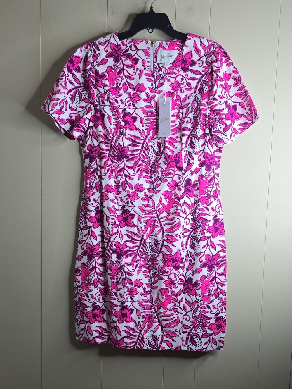 Lilly Pulitzer Mila Short Sleeve Stretch Shift Dress Size 12 - Picture 2 of 8